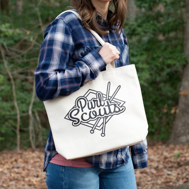 Camp Stitchwood - Wholesale Tote Bag - Women's - Purl Scouts Knitting Tote Bag