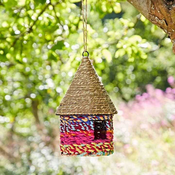 The Paper High Gift Company Limited - Wholesale Bird house - Octagonal Recycled Cotton Birdhouse - Handmade2