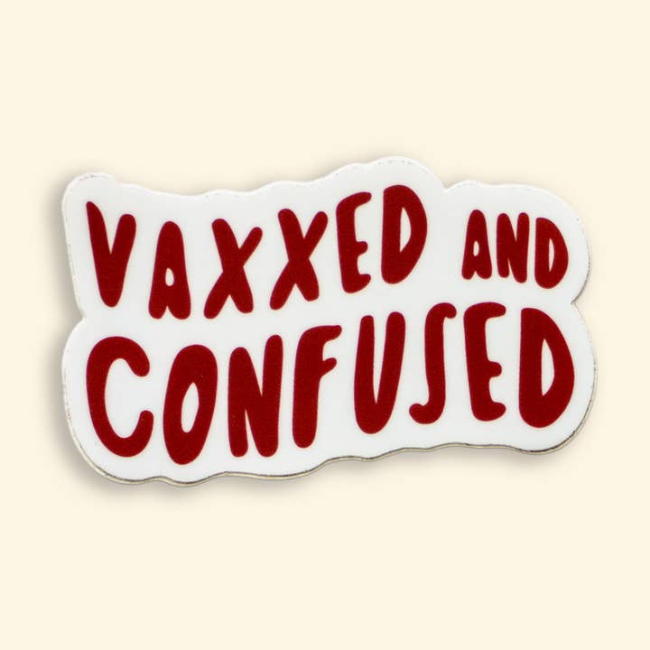 Vaxxed og forvirret klistermærke for engroshandel hos Fox and Felicity