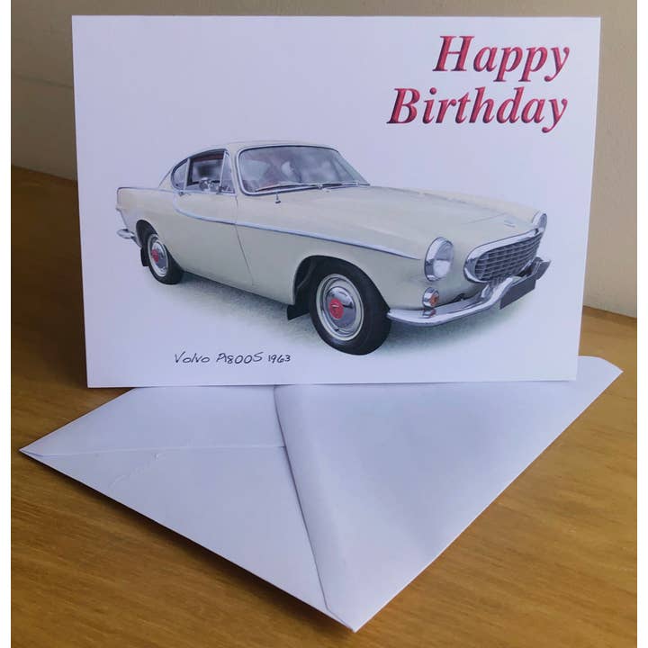Volvo P1800S 1963 - 5x7" Blank Card with Envelope for wholesale by Witherden's Workshop