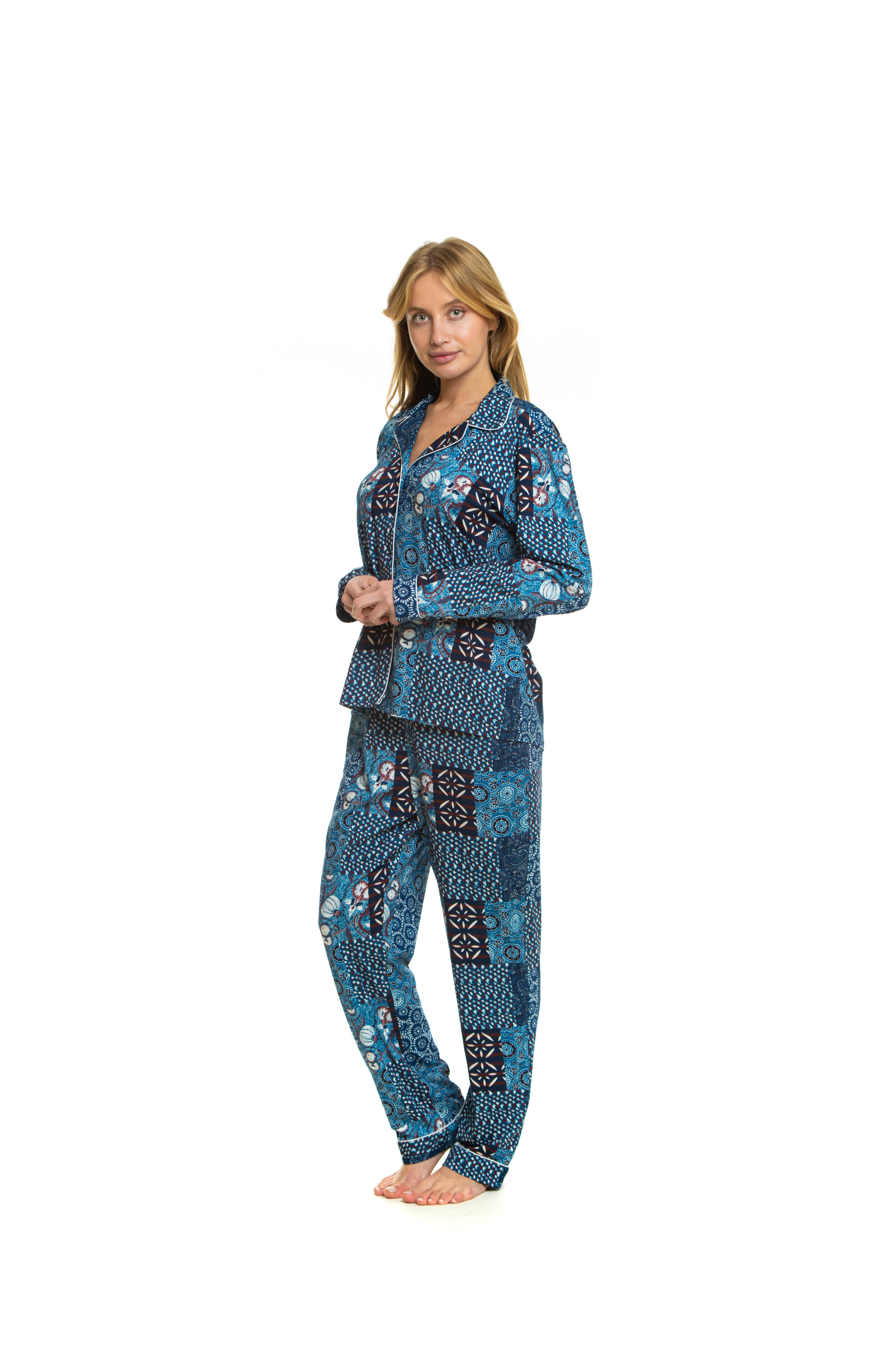 Wisteria Nadi Wisteria- Printed Long Sleeve Pajama Set for wholesale on Faire2