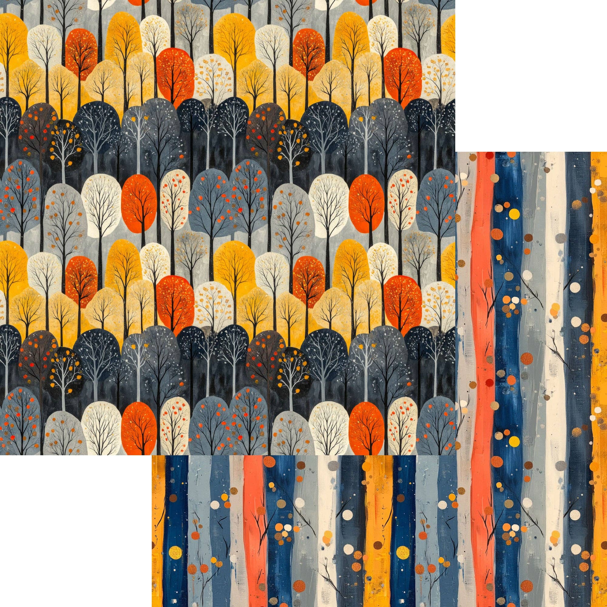 SSC Wholesale - Wholesale Scrapbook - Indigo Fall 12 x 12 Scrapbook Paper & Embellishment Kit by SSC Designs - 3 Kits5