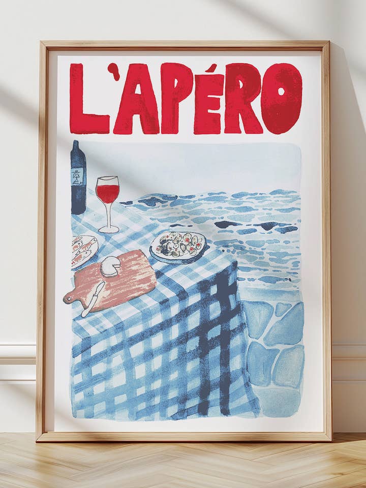L'Apéro - Archival Matte Fine Art Paper Print for wholesale by Soleil et Amis