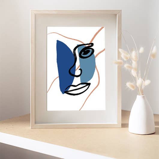 Sort Foret Ansigt Art Print for engroshandel hos The Brown Hues