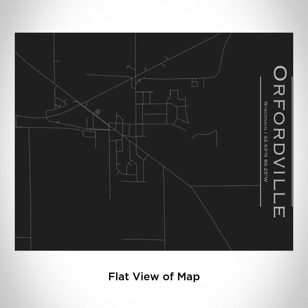 JACE.design - Wholesale Water Bottle - Orfordville WI Map Bottle with Bamboo Top in Matte Black1