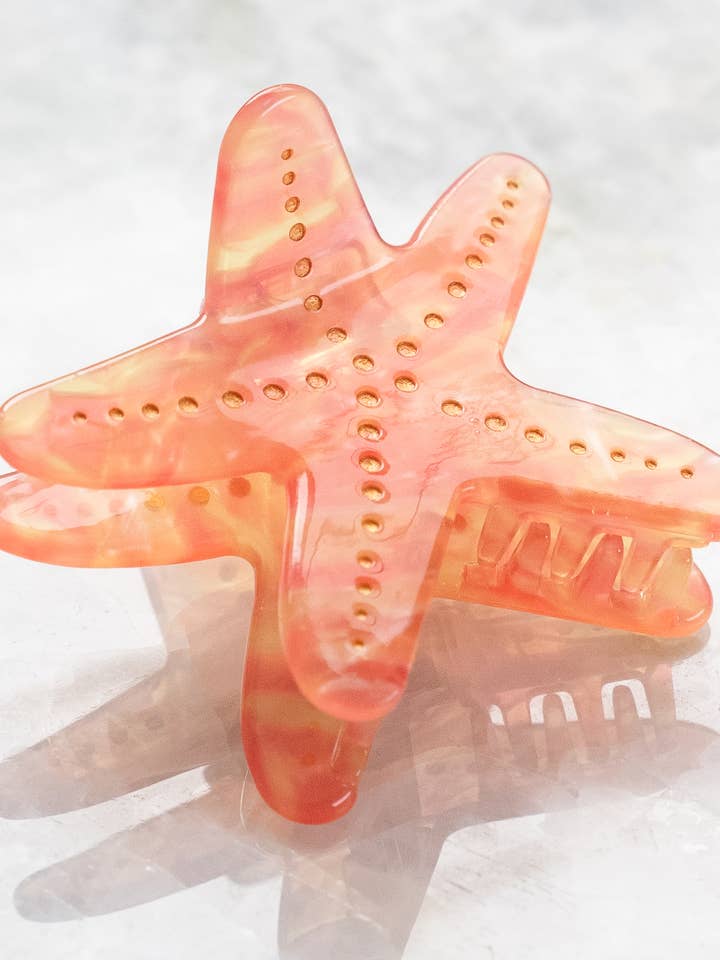 Eco Friendly Starfish Hair Clip, Medium for wholesale by Haven