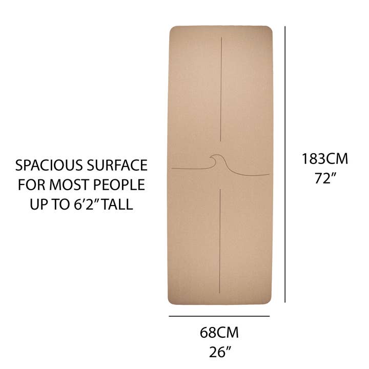 Crk - Wholesale Yoga Mat - The Wave Mat • 4mm Thick, Organic Cork Yoga Mat with Recycled Natural Rubber3
