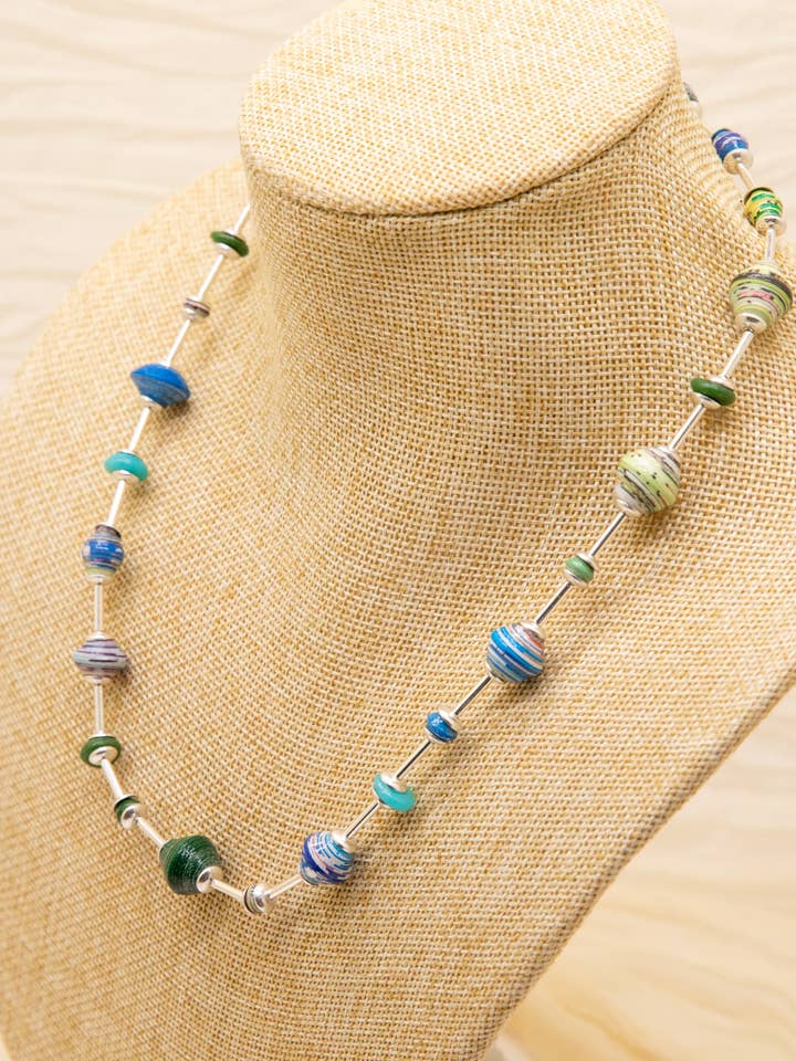 Nile Waves Necklace for wholesale by The Bead Project by TWOPU