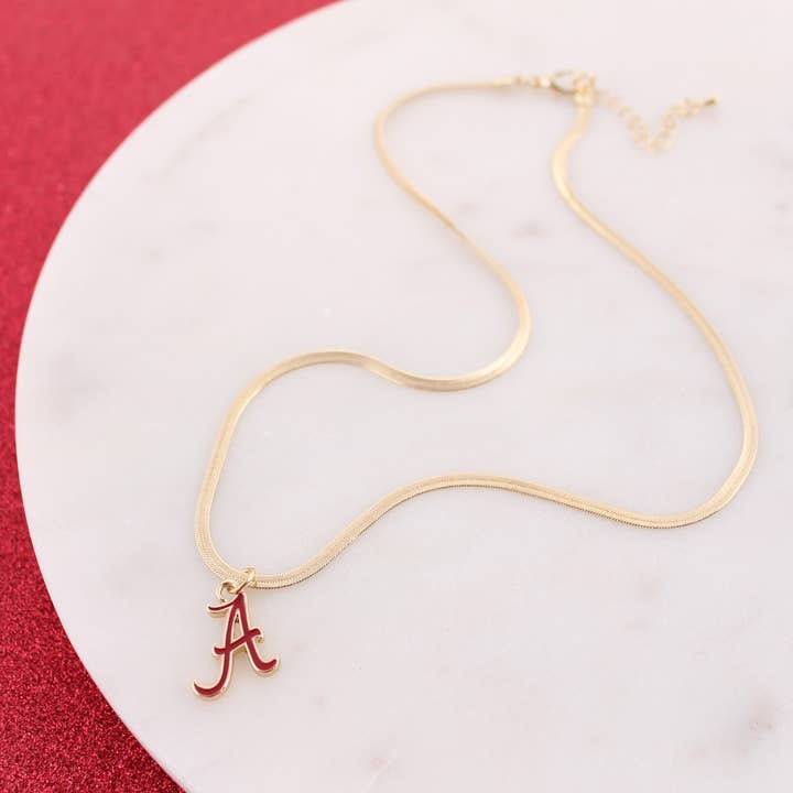 18” Alabama Gold & Enamel Logo Necklace for wholesale by Seasons Jewelry