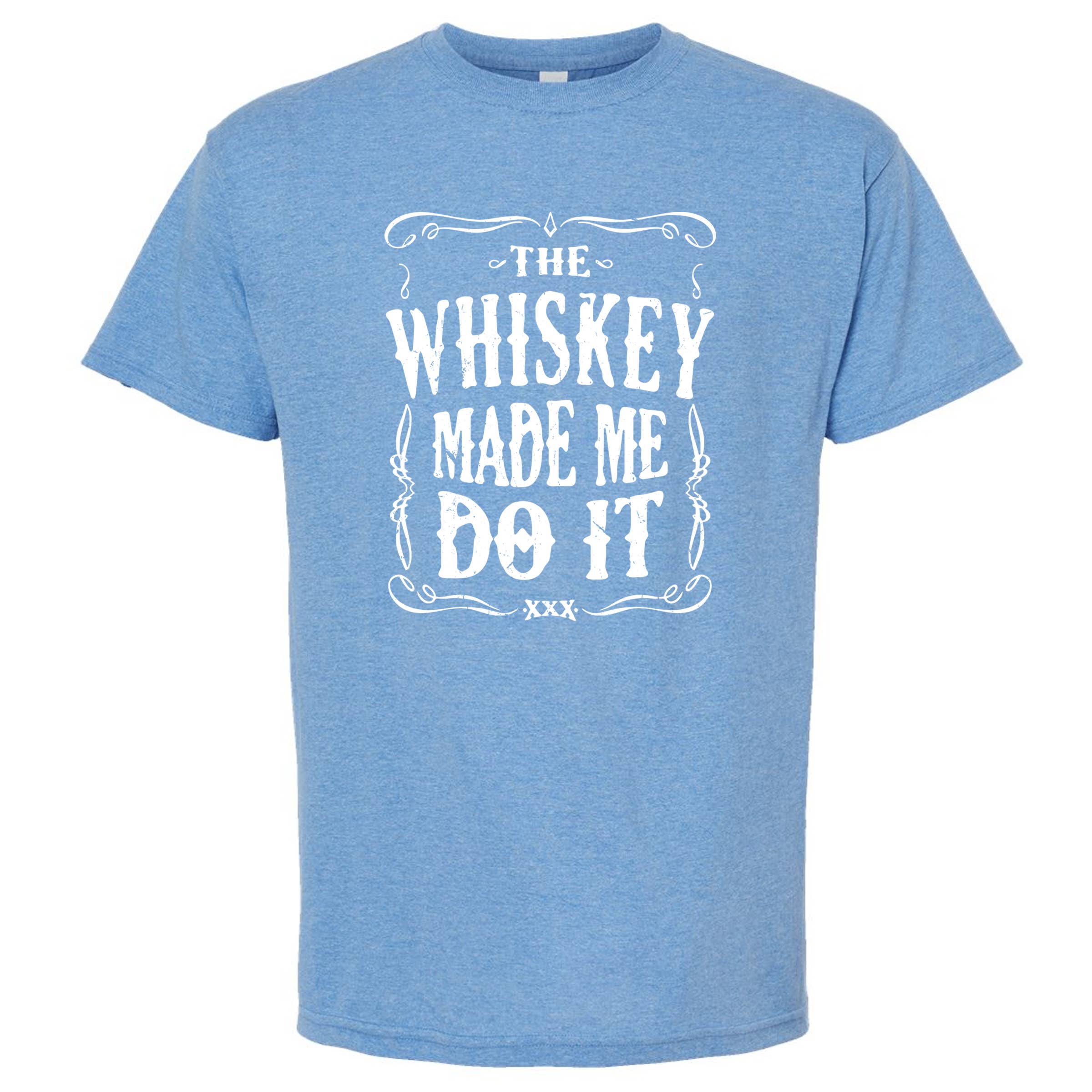 Wi-Wear – T-shirt estampada - Homem por atacado – T-shirt masculina The Whiskey Made Me Do It | Camisa Engraçada9