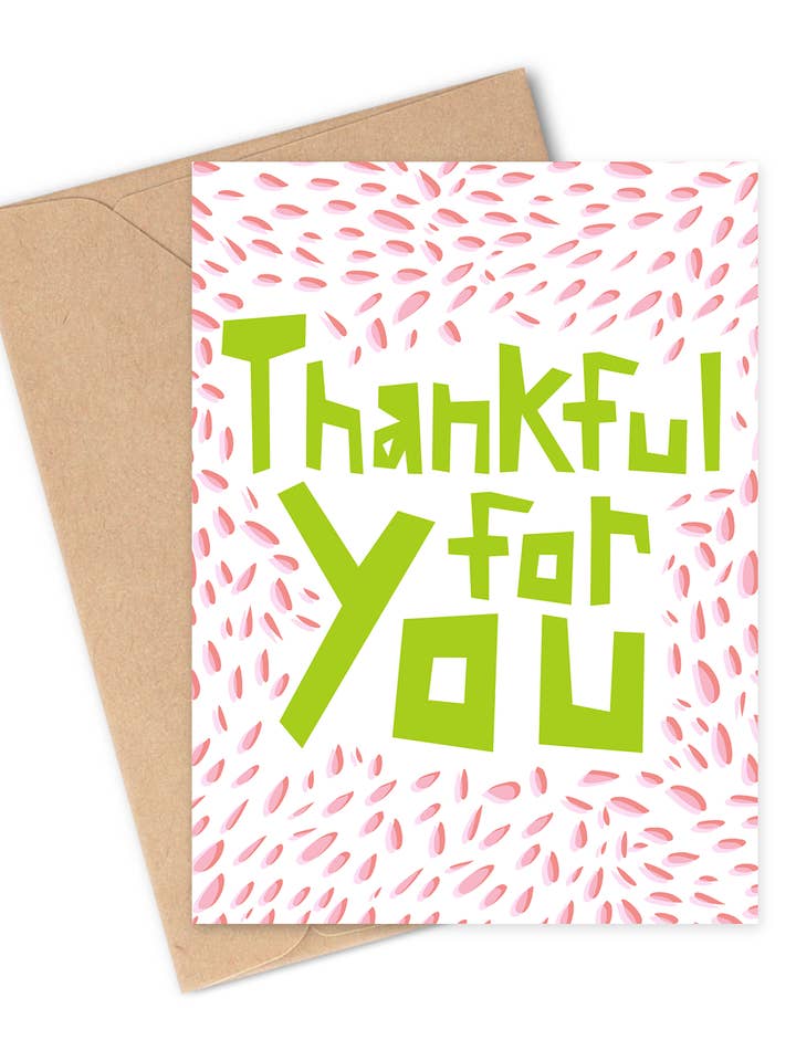 THANKFUL FOR YOU Greeting Card for wholesale by Two Brides Presents