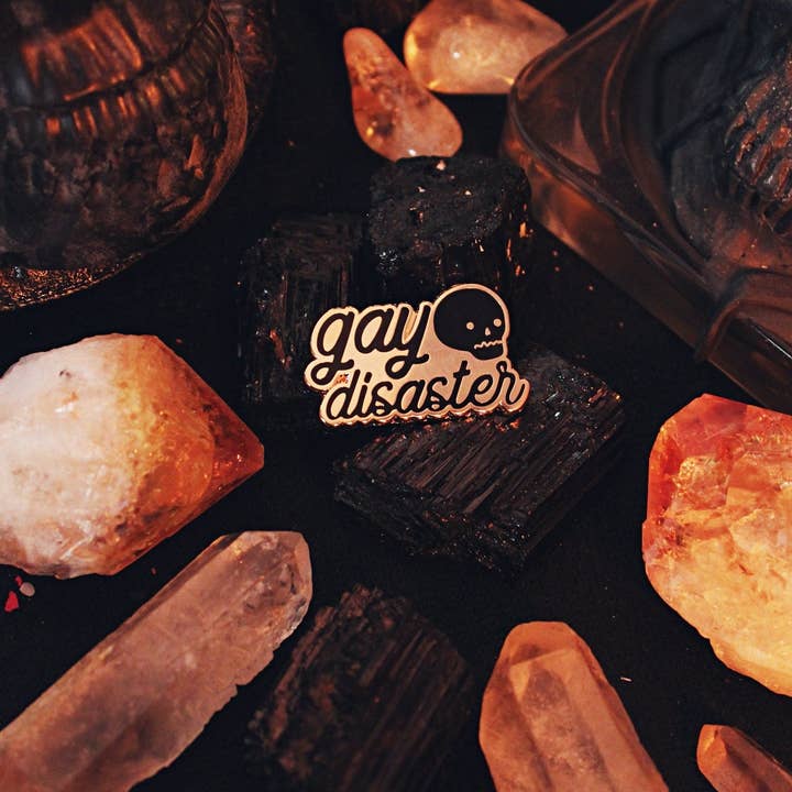 GRRRL Spells - Wholesale Lapel Pin/Button - Gay Disaster Pin1