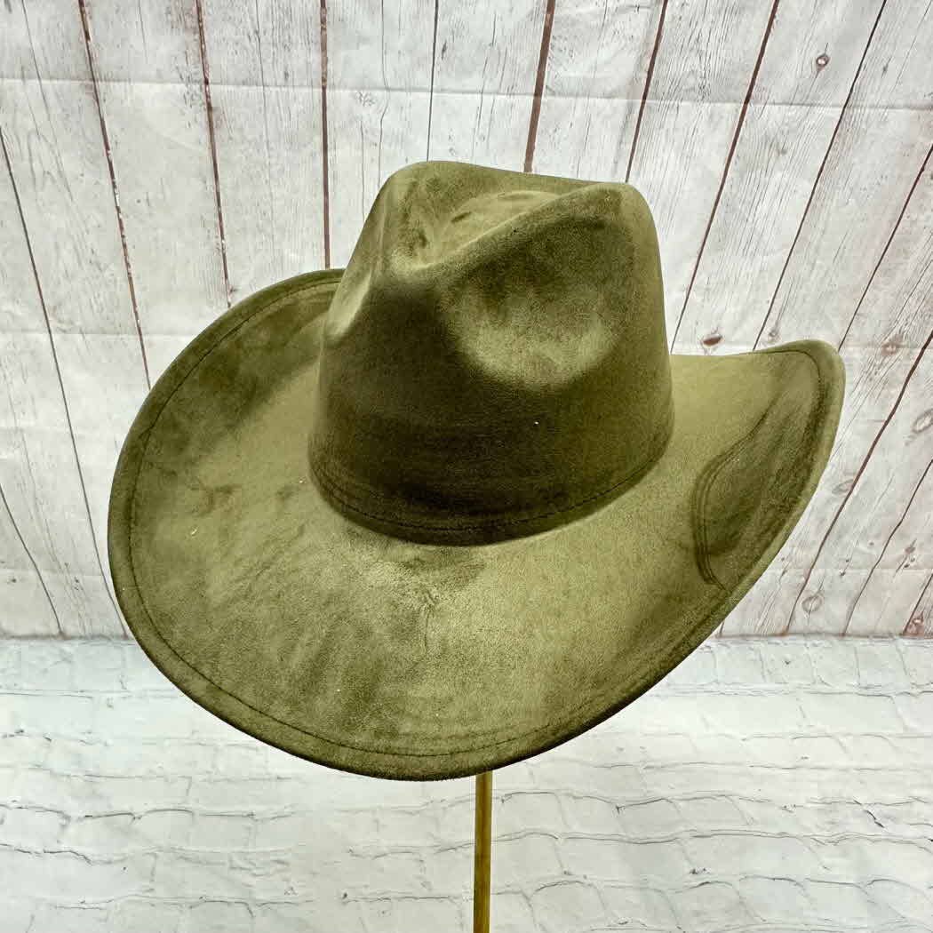 One and Only Accessories – wholesale Cowboy Hat – Women’s – Vegan suede cattleman cowboy hat stiff flat brim Stylish hat4