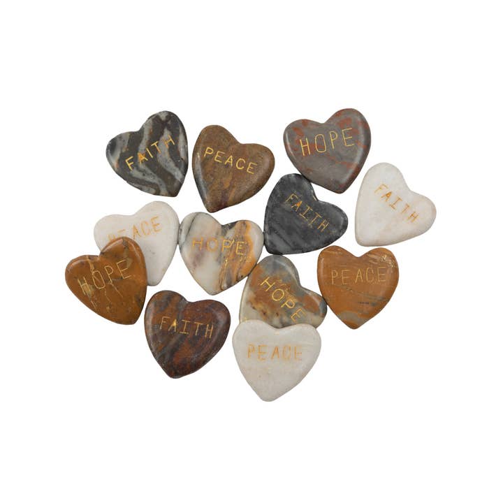 Pocket Riverstone Hearts- Assorted Set of 30 for wholesale by Sugarboo & Co