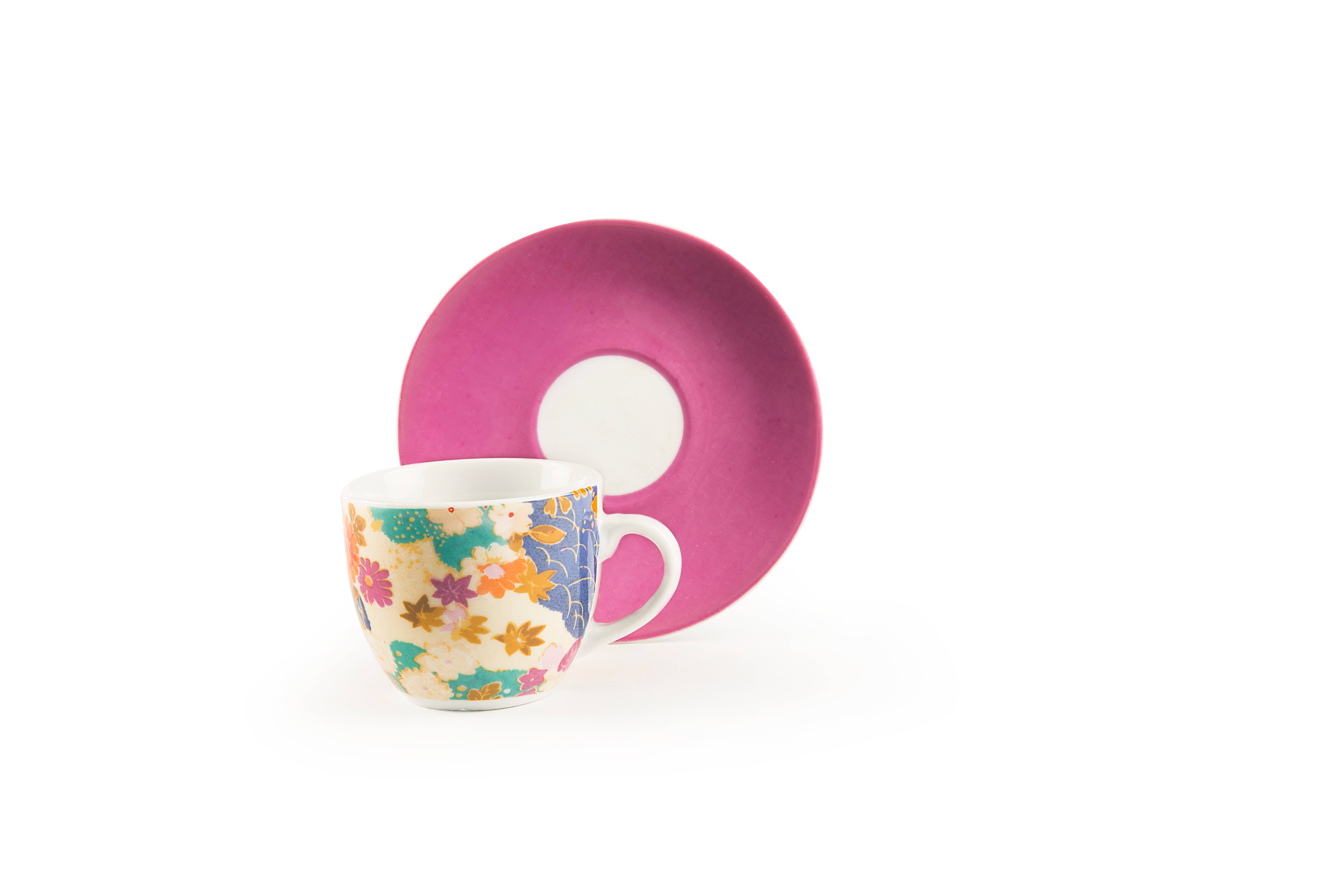 multicolour Set of 6 Kimono Coffee Cups for wholesale on Faire4