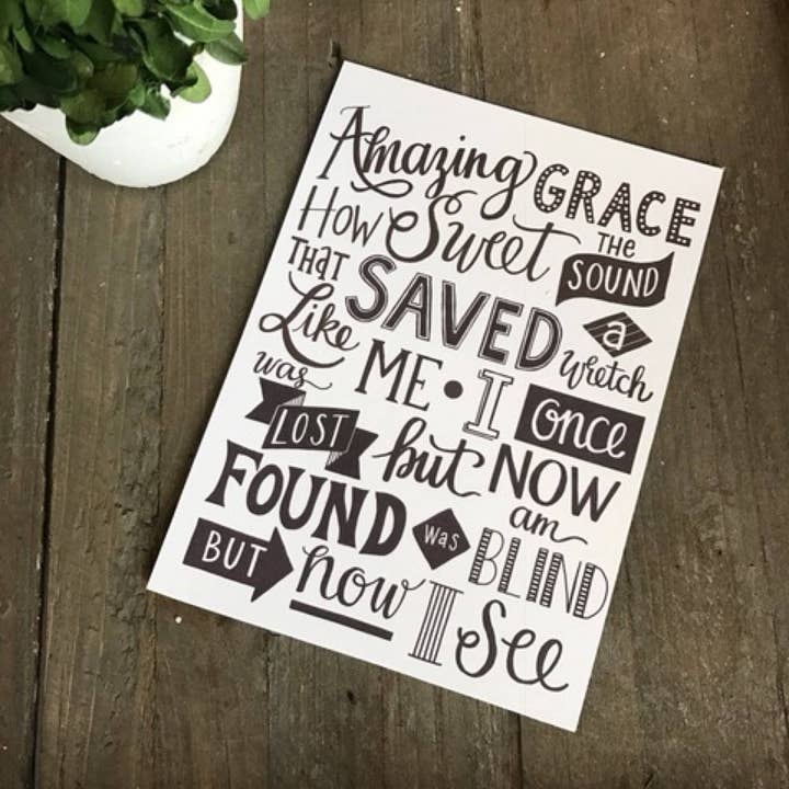 Impression Amazing Grace, décoration murale Amazing Grace pour la vente par Art and Soul