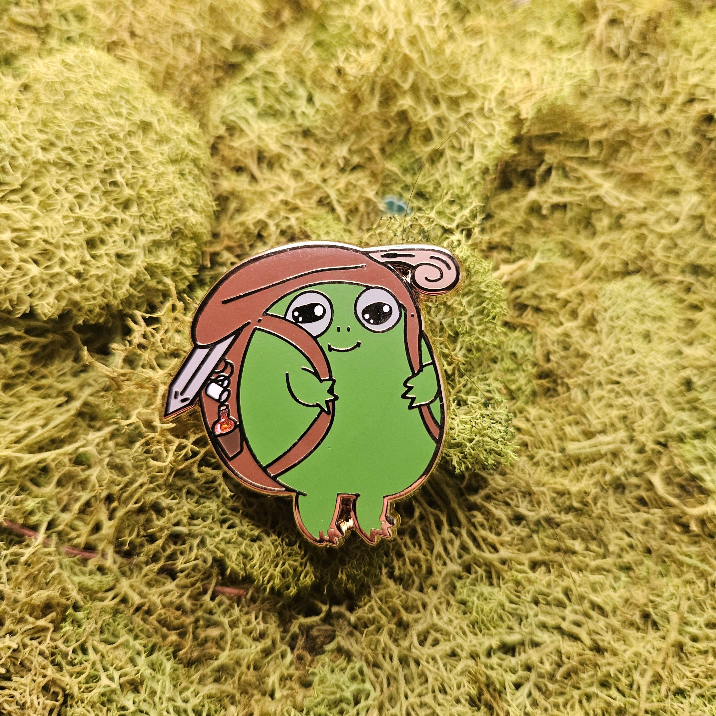 Floating Frogs - Wholesale Lapel Pin/Button - Adventure Frog Enamel Pin - LIMITED1