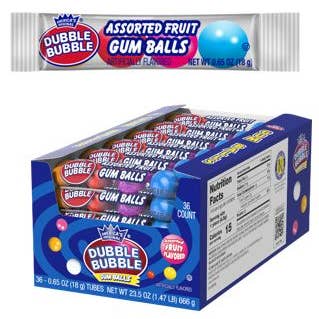 Dubble Bubble 4ball Tube Boxes 36ct for wholesale by Shop The King
