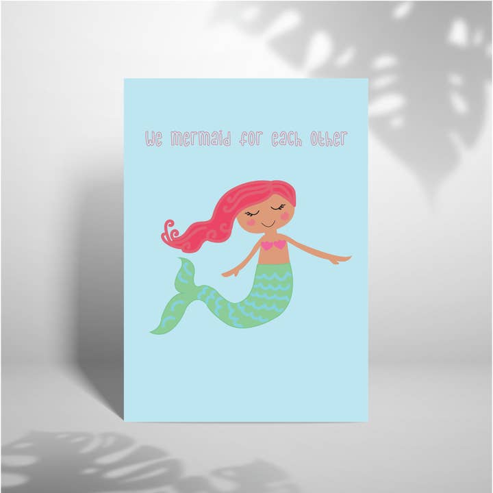 Carte d'anniversaire We Mermaid For Each Other 5 x 7 pour la vente par Laura Lonsdale