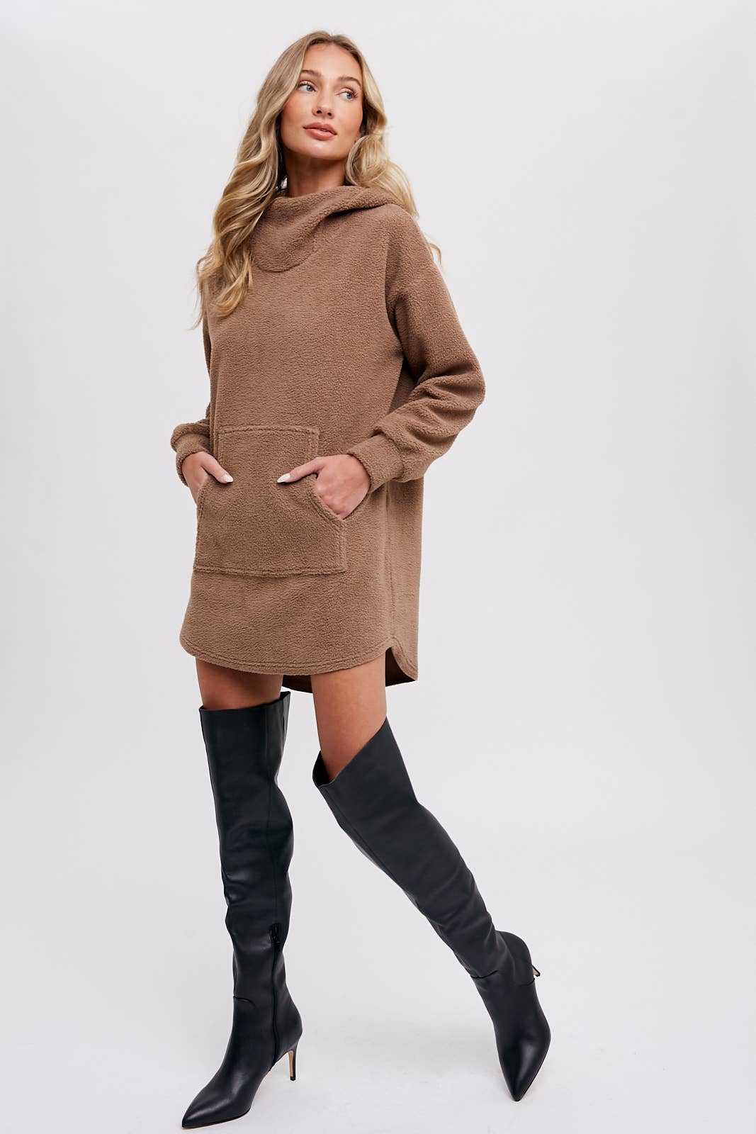 Bluivy - Wholesale Hoodie - Women's - FLEECE HOODIE TUNIC25