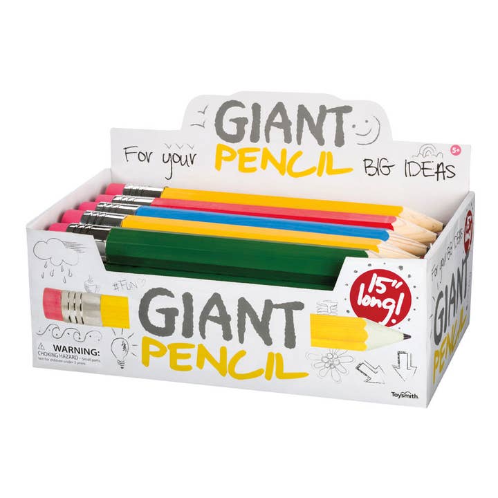 Toysmith - Wholesale Pencil - Giant Pencil, 15", Assorted Colors6