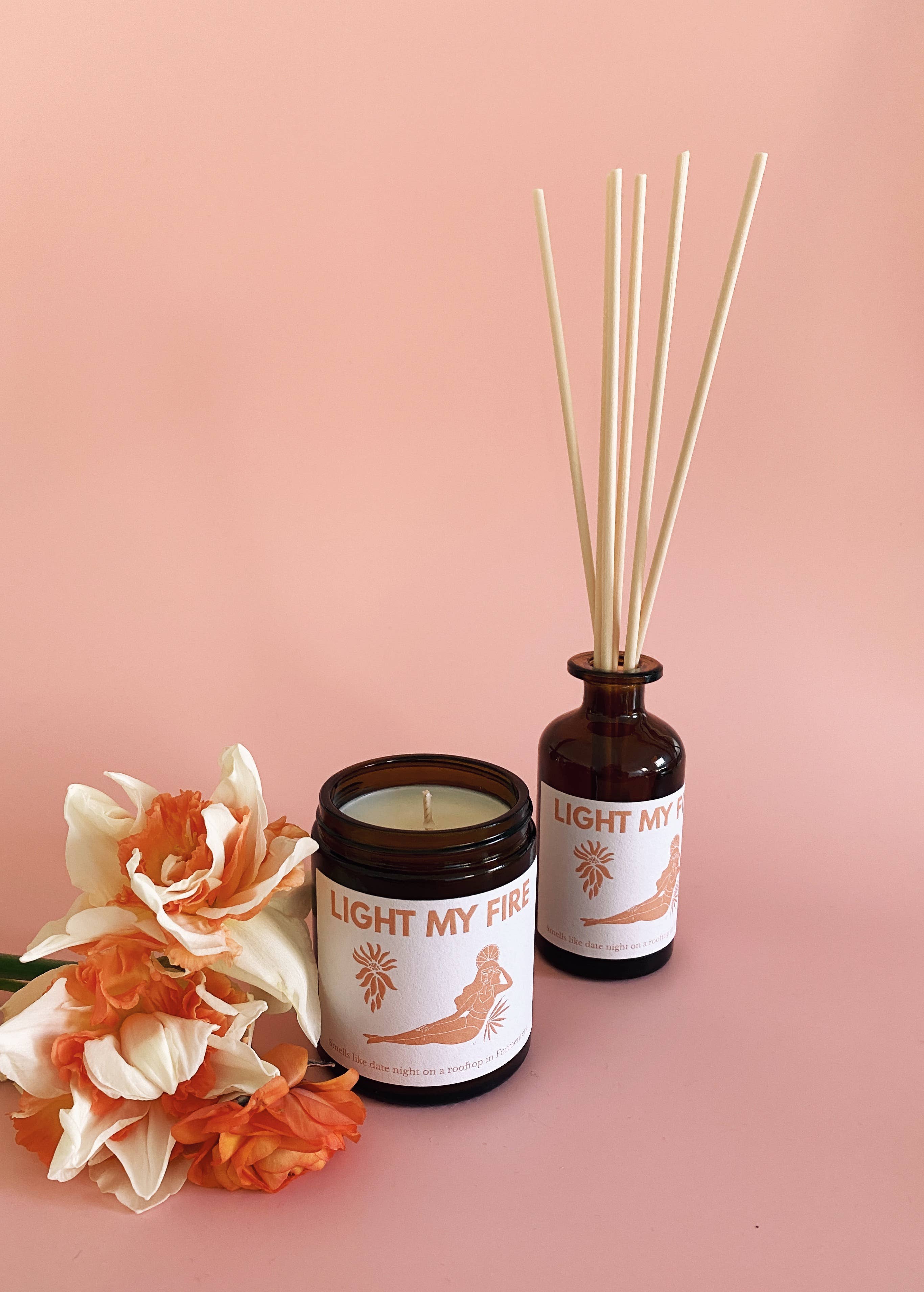 Les Boujies - Wholesale Jar/Filled Candle - Light My Fire - Midi 180ml vegan soy wax candle1