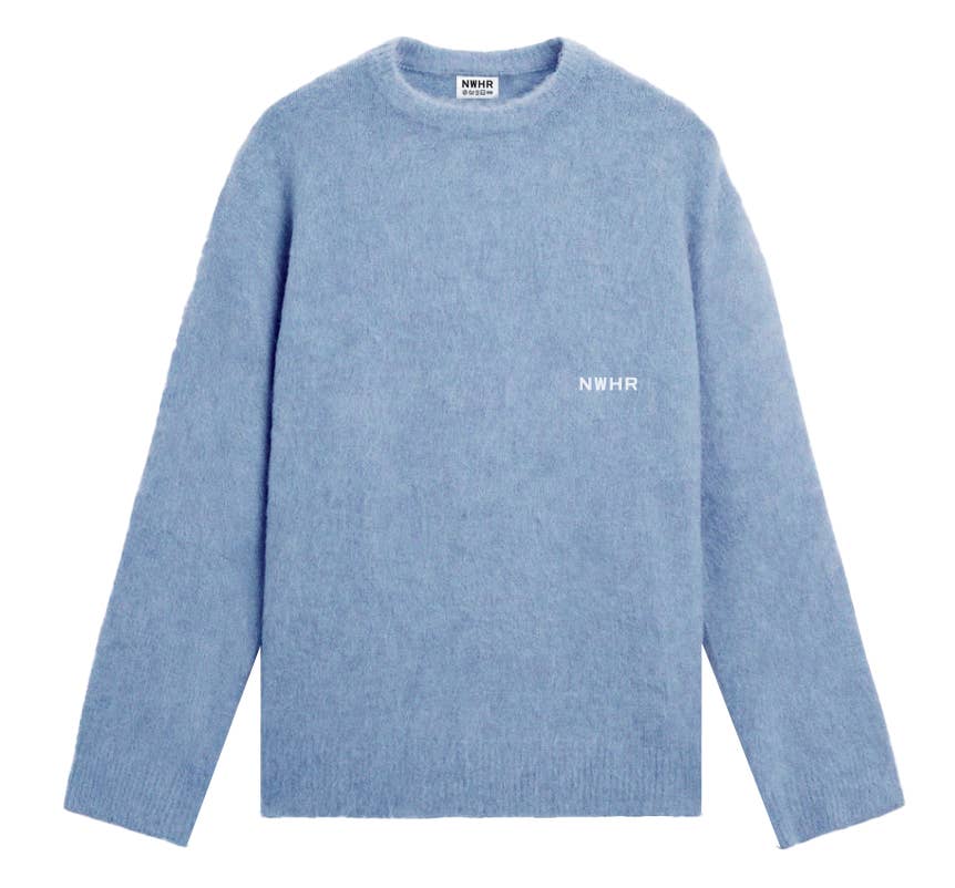 NWHR - Wholesale Knit Sweater - Unisex - Jersey de bebé azul lana