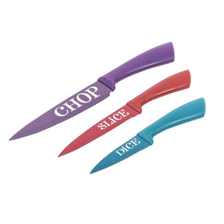 Luciano Gourmet - Wholesale Knife Set - L.Gourmet 3-pc Kitchen Knife Set,Non-stick1