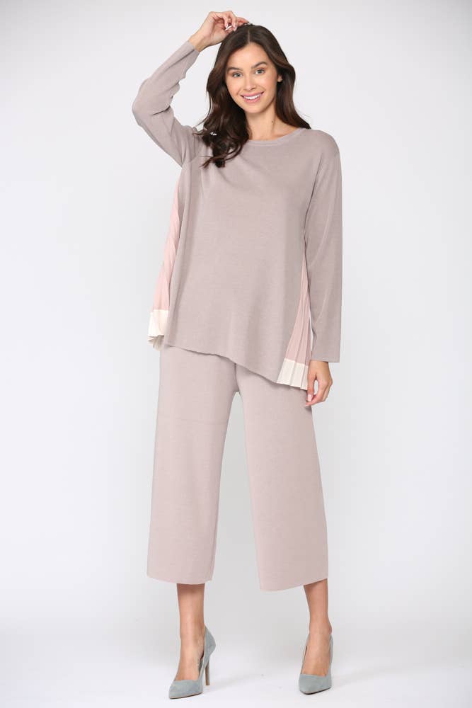 Joh Apparel – Großhandel Tunika – Damen – Summa Gerippter Strick mit Akkordean-Plissee-Rücken0