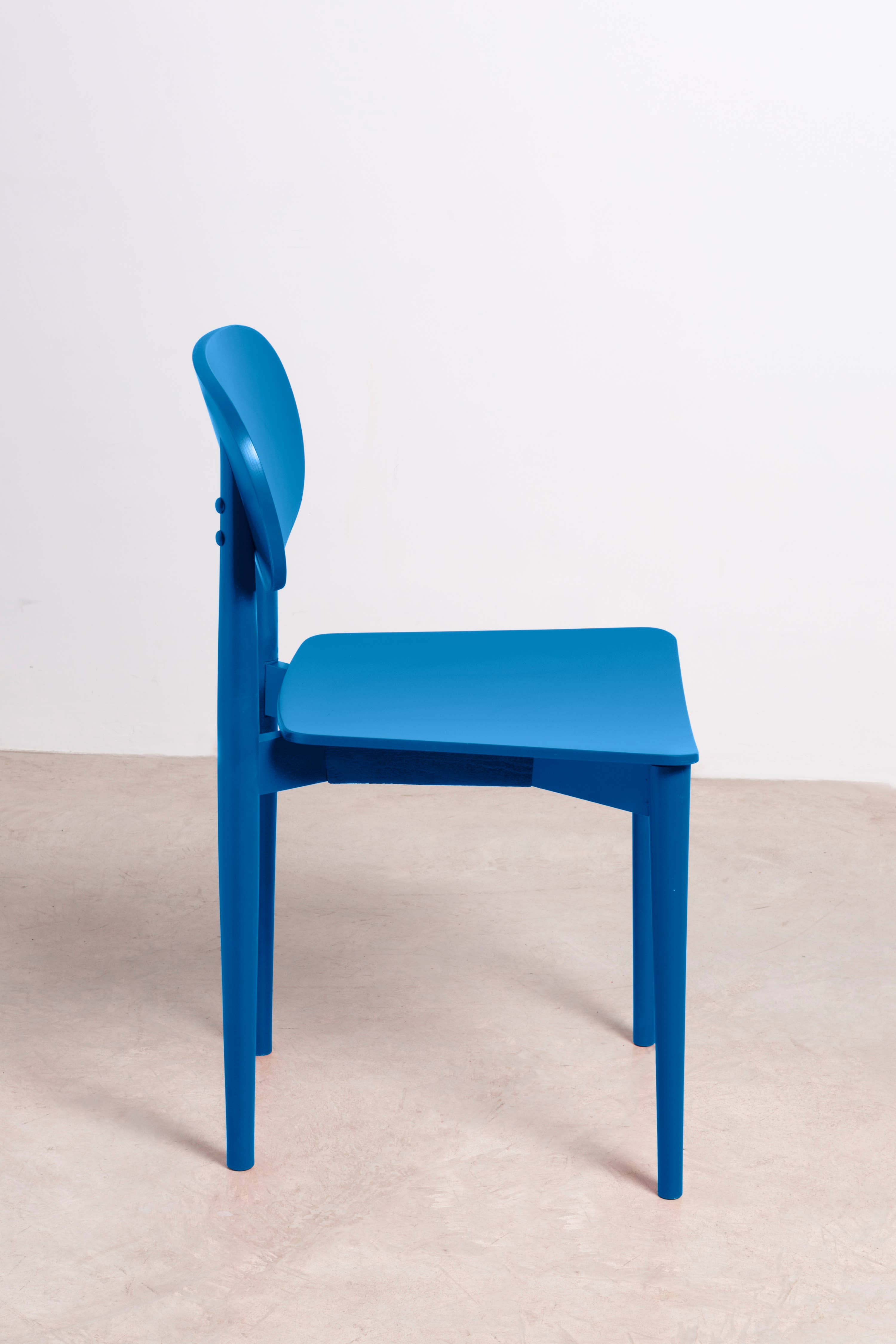 Really Nice Things - Wholesale Chair - Solid beech wood chair Prussian Blue5