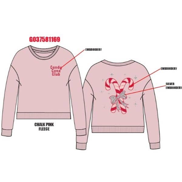 Sweet Soul - Vente Sweat-shirt – enfant - Sweat-shirt brodé Candy Cane Club - FILLES PRÉ-ADOLESCENTES2