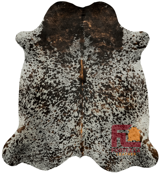 Fortezza Leather - Wholesale Area Rug - Salt and Pepper Cowhide Rug -Multicolor Speckled |Medium 5x70