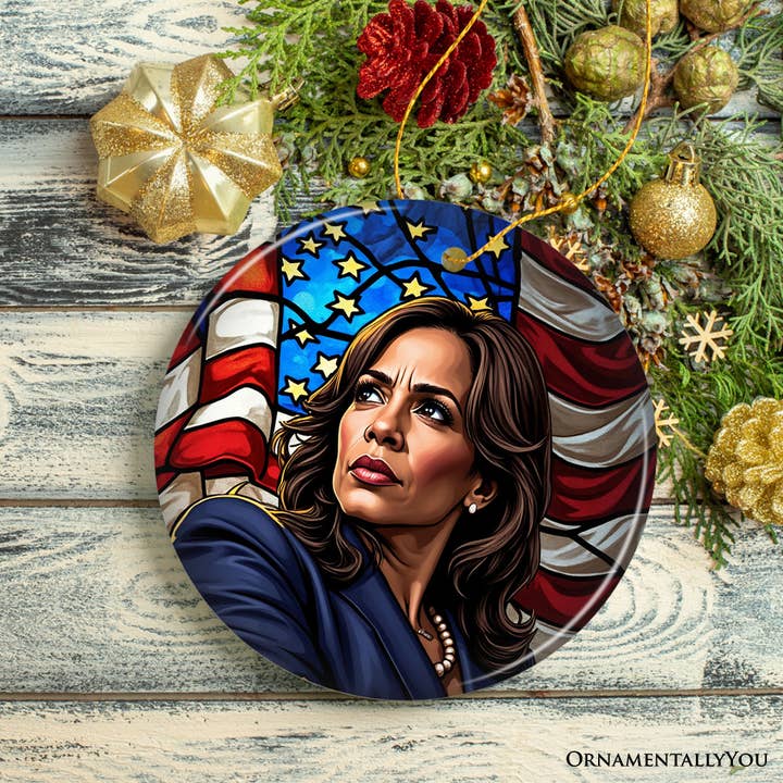 OrnamentallyYou - Venta al por mayor Adornos - Símbolo de esperanza de Kamala Harris, recuerdo para un elegante defensor