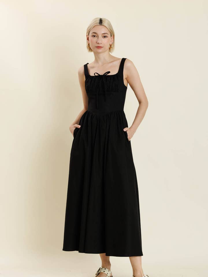 AD2181 - CORSET BODICE MAXI DRESS for wholesale by Aureum