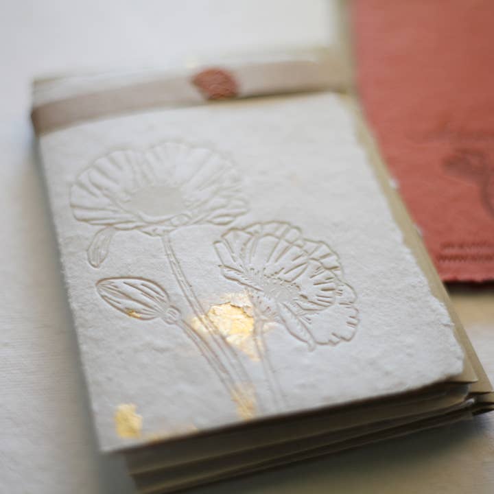 skelley west design co + letterpress - Wholesale Stationery/Notecard Set - Letterpress card pack | handmade paper | Poppies1