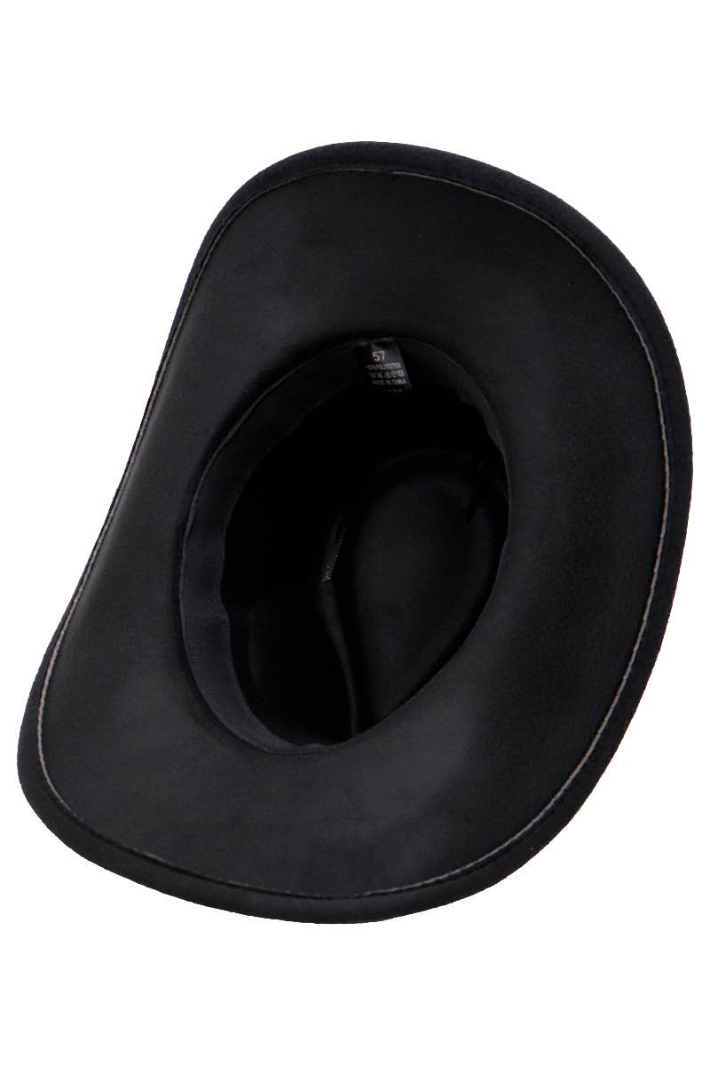 Cap Zone - Vente Chapeau de cowboy – femme - Chapeau cowboy en feutre avec ceinture cloutée turquoise8