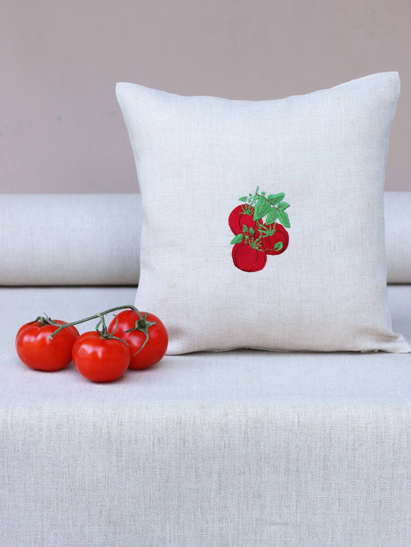 Giardino Segreto - Wholesale Throw/Decorative Pillow - Pure linen cushion VERDURA3