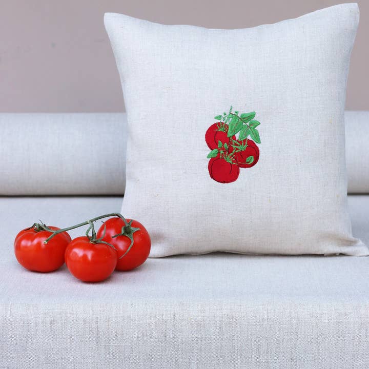 Giardino Segreto - Wholesale Throw/Decorative Pillow - Pure linen cushion VERDURA3