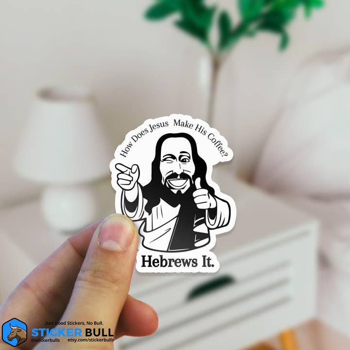 Sticker Bull - Wholesale Sticker - Cool Jesus Coffee Sticker, Waterproof Vinyl Sticker, Sticker2