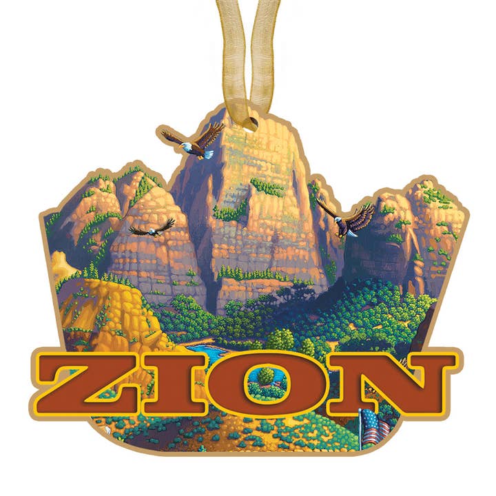 Zion National Park - Ornament for wholesale by Boardwalk Puzzle Company