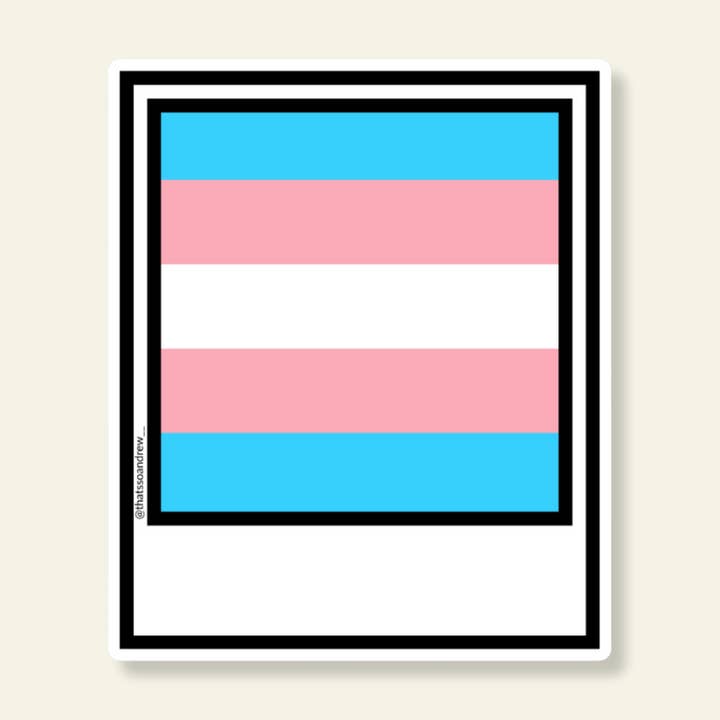 Vinylsticker met transgendervlag voor wholesale door That’s So Andrew