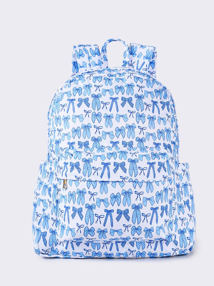 Mochila de lona con estampado de lazo para niñas. para venta al por mayor de sassy kids palace