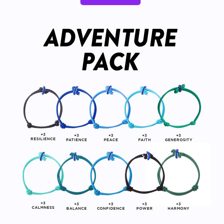 Pacchetto braccialetti ADVENTURE (30 pezzi) per la vendita all'ingrosso da parte di COLORS For GOOD