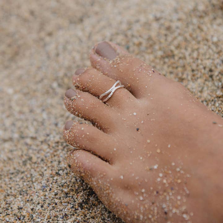 Pineapple Island – Engroshandel Tå-ring – Lagdelte dybe bølger tå ring1