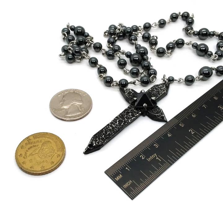 JunkyardBat - Wholesale Prayer beads necklace - Spiked Cross Rosary6