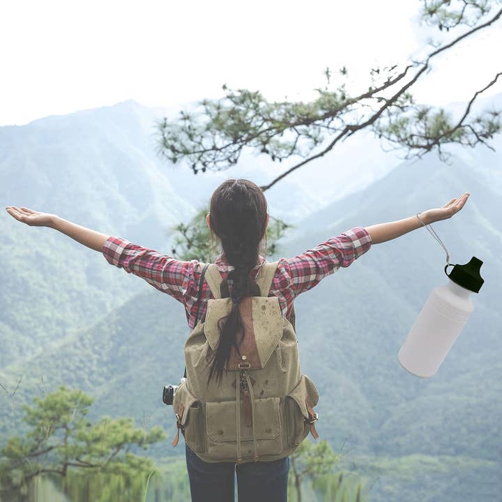 4E's Novelty - Wholesale Water Bottle - 12 Sports Water Bottles Bulk 18 oz Squeeze Reusable Plastic White Water Bottle, BPA Free, School Kids Water Bottles by 4E's Novelty5