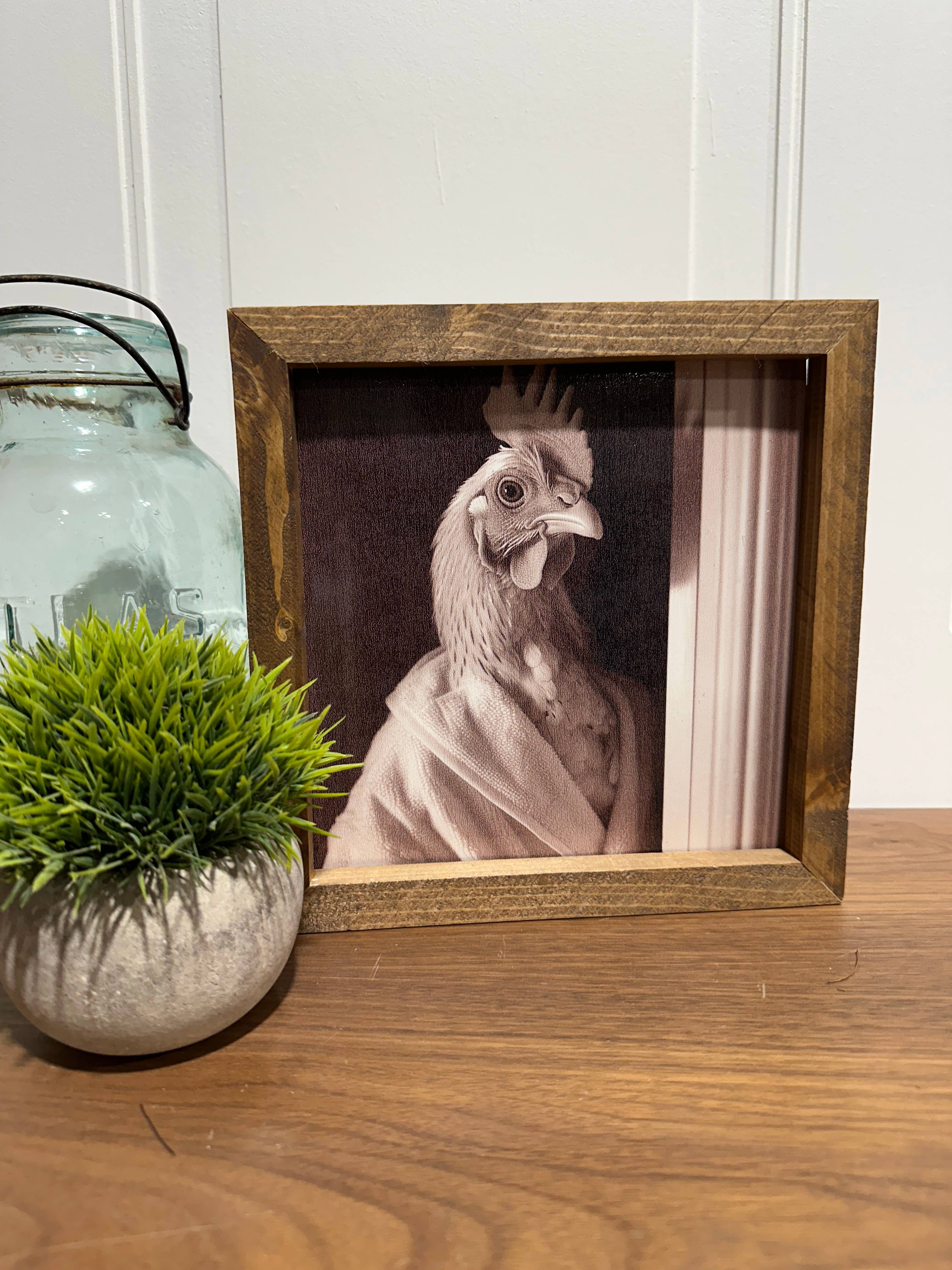 The Broken Board - Wholesale Bathroom Sign - Chicken in a bathrobe7