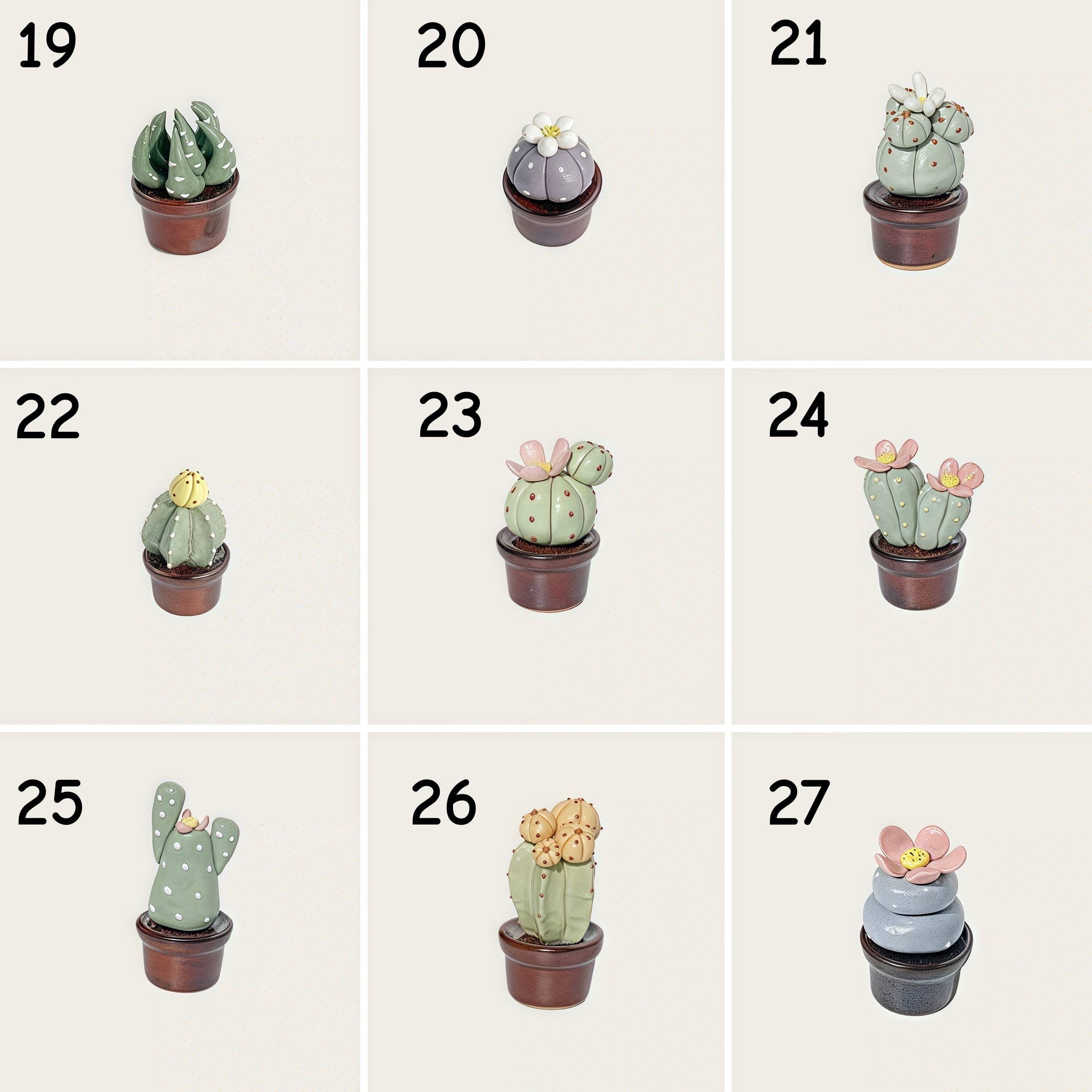 Otterware – wholesale Decorative figurine – Handmade Miniature Ceramic Cactus & Succulent Figurines2