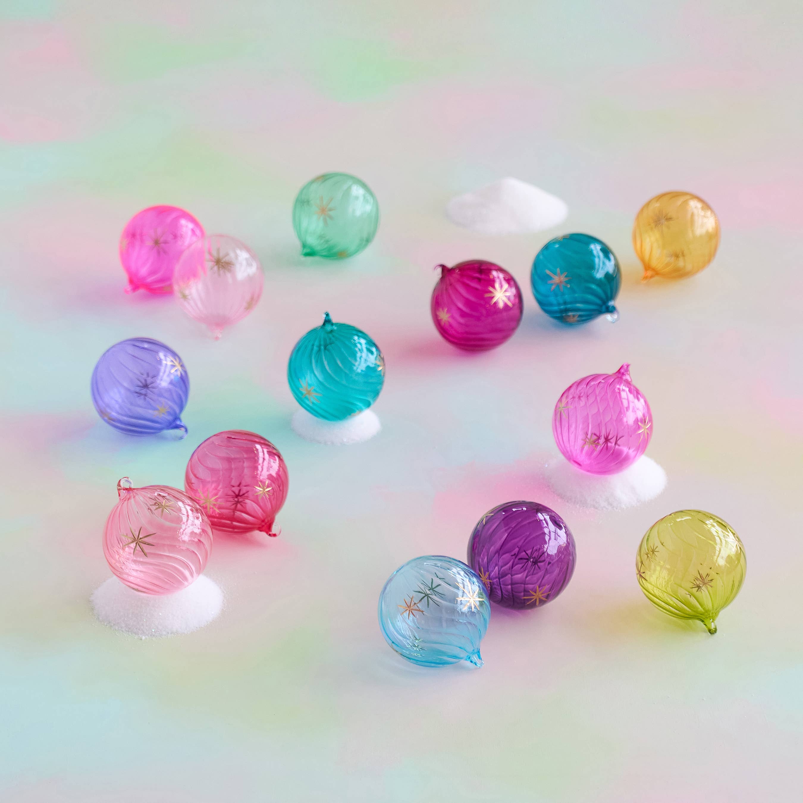 Glitterville - Wholesale Ornament - Glitterville Gold Glint Swirl Ball Orn, 14 Asst, Glass, 4"0