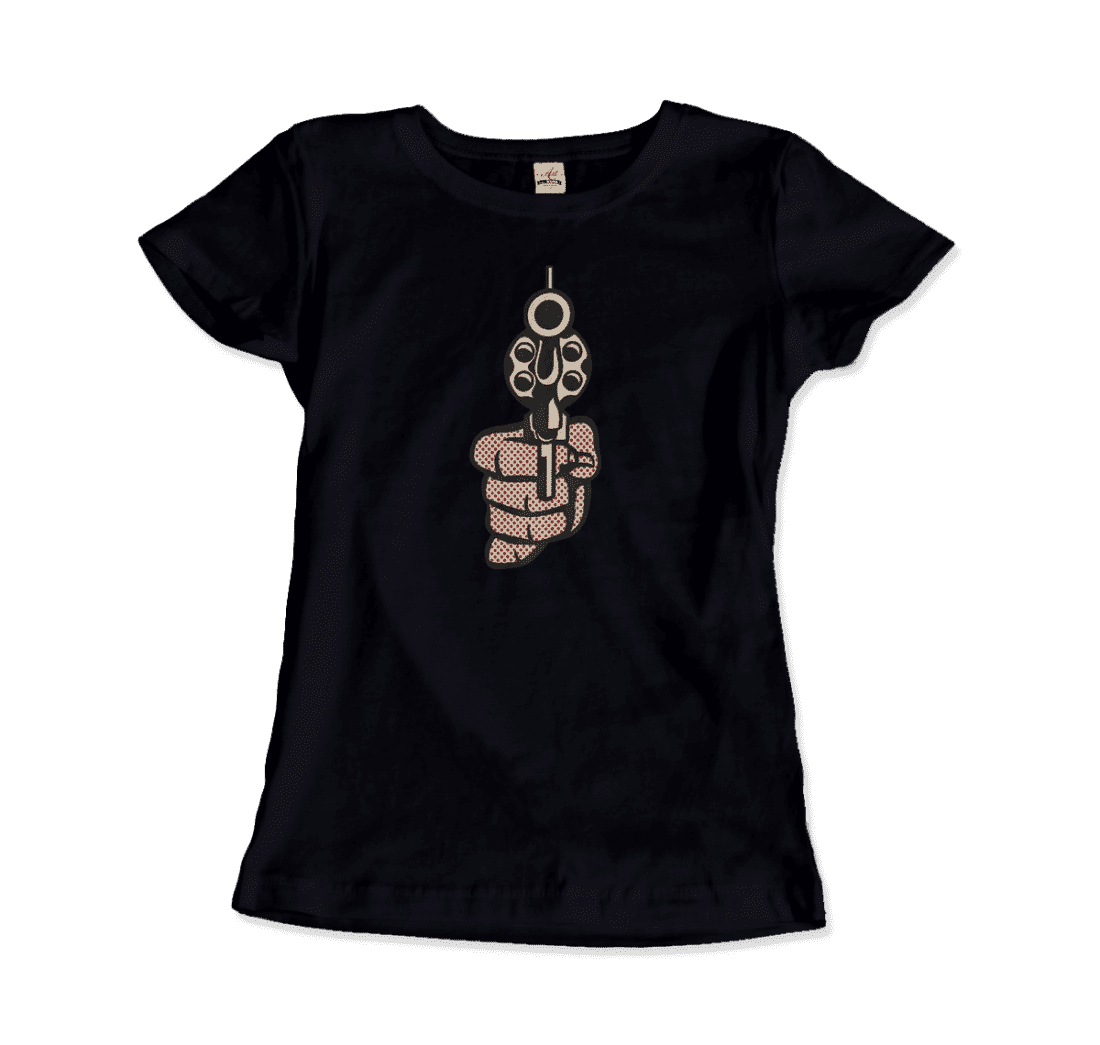 Art-O-Rama Shop - Venta al por mayor Camiseta serigrafiada - Unisex - Camiseta con diseño gráfico de Roy Fox Lichtenstein, Pistol 19646